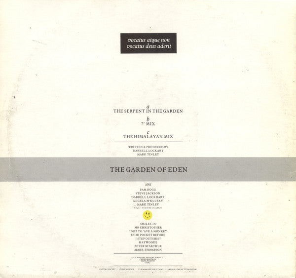 The Garden Of Eden – The Garden Of Eden (The Serpent In The Garden) // The Garden Of Eden (7" Mix) / (The Himalayan Mix) 12" vinyl record, image 2 of 4