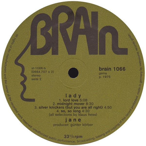 Jane – Lady LP vinyl record, image 5 of 5