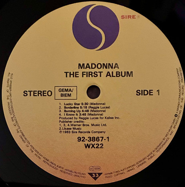Madonna – The First Album LP vinyl record, image 3 of 8