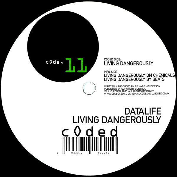 Datalife – Living Dangerously 12" vinyl record, image 2 of 4