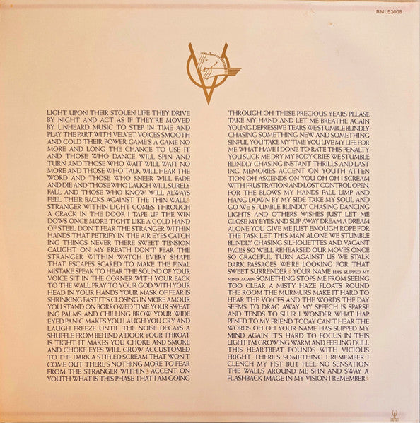 Ultravox – Rage In Eden LP vinyl record, image 6 of 6