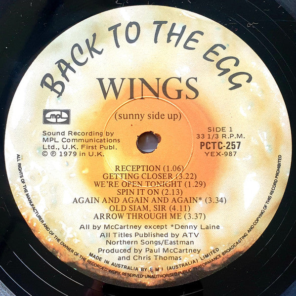 Wings – Back To The Egg LP vinyl record, image 3 of 6