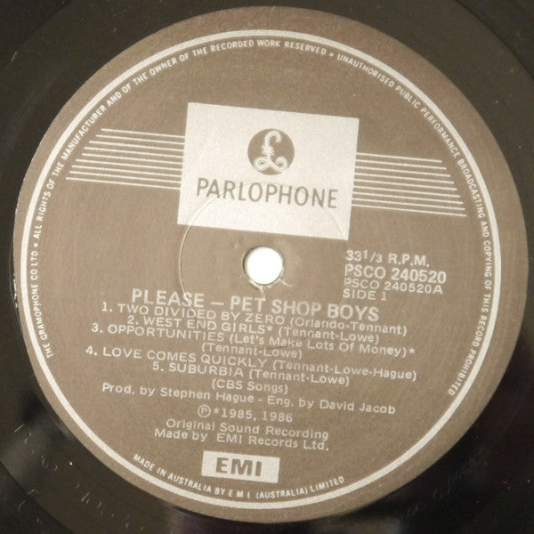 Pet Shop Boys – Please LP vinyl record, image 5 of 8