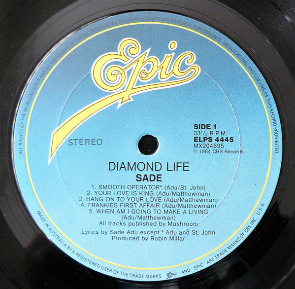 Sade – Diamond Life LP vinyl record, image 4 of 5