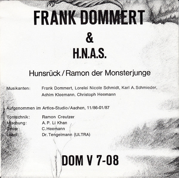 Frank Dommert, H.N.A.S. – Hunsrück / Ramon Der Monsterjunge 7" vinyl record, image 2 of 5
