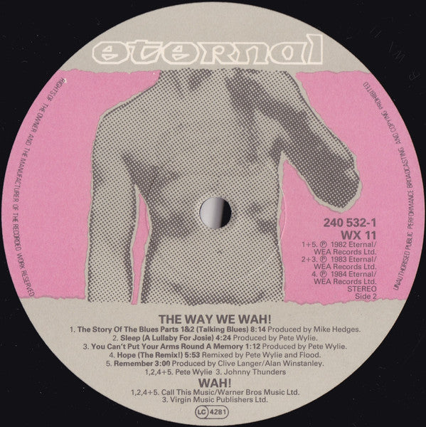 Wah! – The Way We Wah! LP vinyl record, image 4 of 4