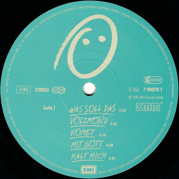 Herbert Grönemeyer – Ö LP vinyl record, image 5 of 10