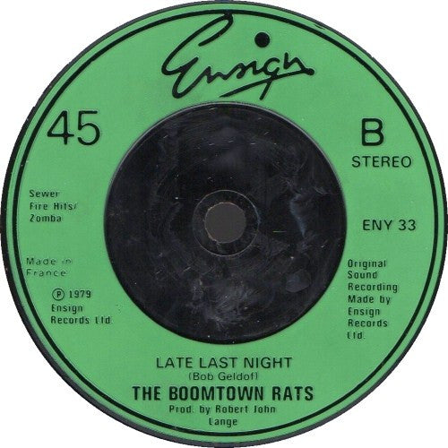 The Boomtown Rats – Diamond Smiles 7" vinyl record, image 3 of 3