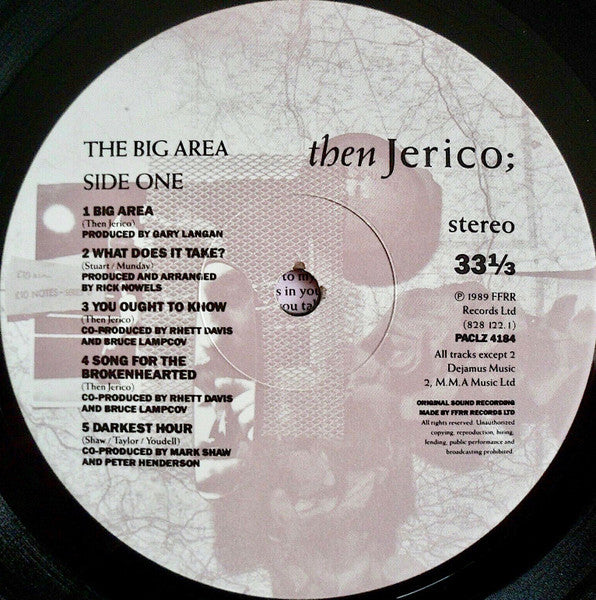 Then Jerico – The Big Area LP vinyl record, image 3 of 6
