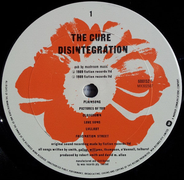 The Cure – Disintegration LP vinyl record, image 3 of 6