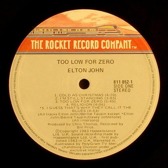 Elton John – Too Low For Zero LP vinyl record, image 3 of 7