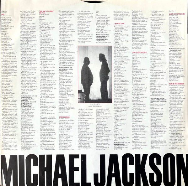 Michael Jackson – Bad LP vinyl record, image 7 of 10