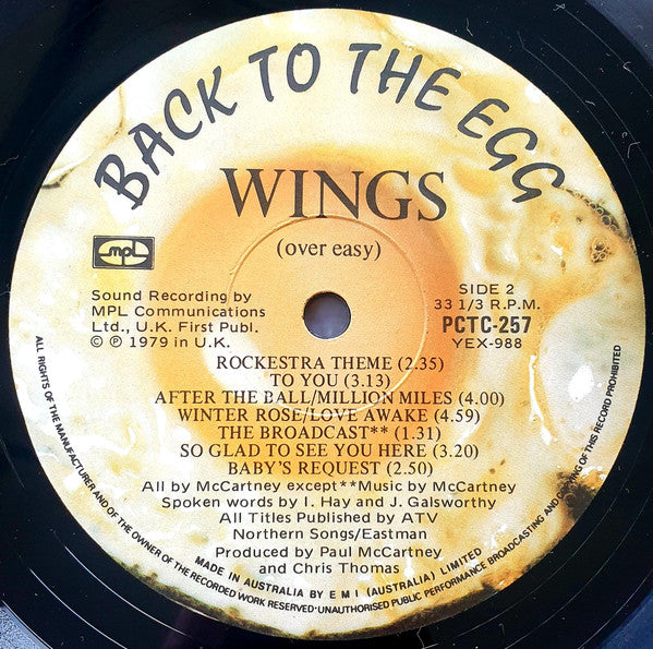 Wings – Back To The Egg LP vinyl record, image 4 of 6