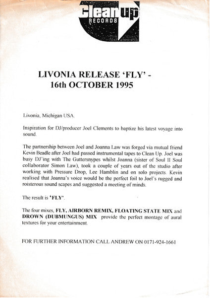 Livonia – Fly 12" vinyl record, image 4 of 4
