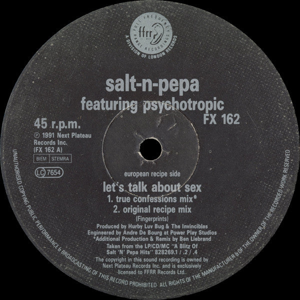 Salt 'N' Pepa – Let's Talk About Sex! 12" vinyl record, image 3 of 4