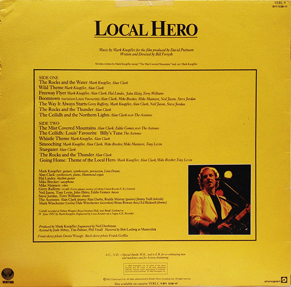 Mark Knopfler – Local Hero LP vinyl record, image 2 of 4
