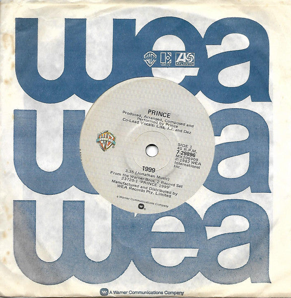Prince – 1999 7" vinyl record, image 3 of 3