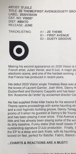 D'Julz – Ze Theme 12" vinyl record, image 3 of 4