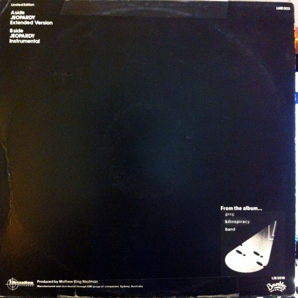 Greg Kihn Band – Jeopardy (Special Extended Version) 12" vinyl record, image 2 of 4