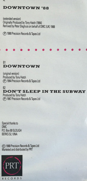 Petula Clark – Downtown '88 12" vinyl record, image 6 of 6