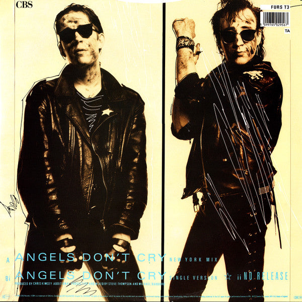 The Psychedelic Furs – Angels Don't Cry (New York Mix) 12" vinyl record, image 2 of 3