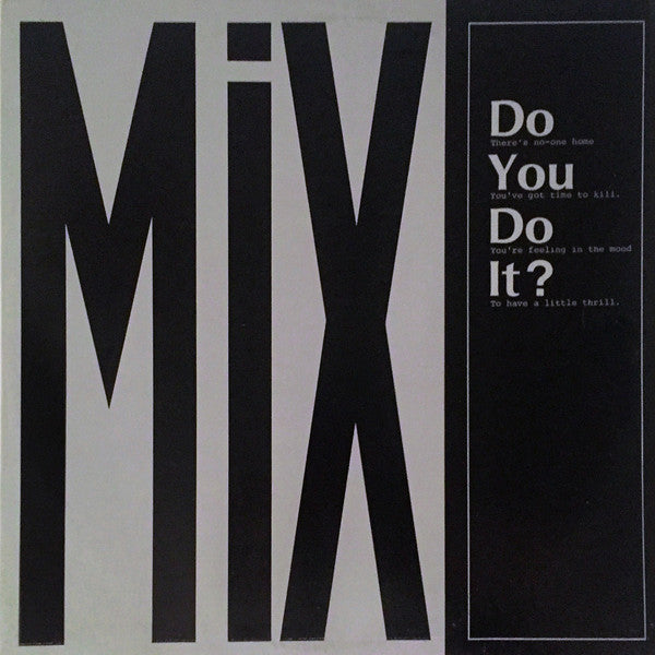 Mix – Do You Do It? 12" vinyl record
