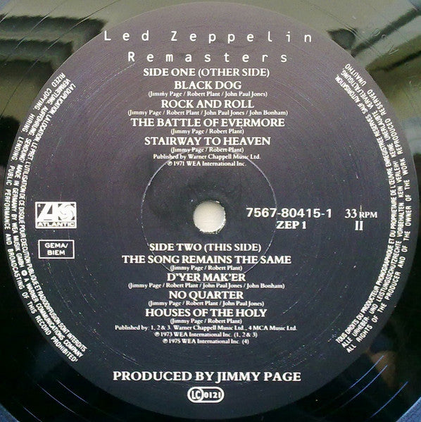 Led Zeppelin – Remasters (3xLP) LP vinyl record, image 9 of 10