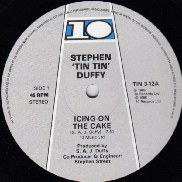 Stephen Duffy – Icing On The Cake 12" vinyl record, image 2 of 3