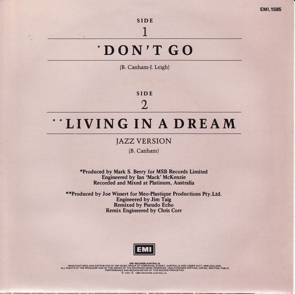 Pseudo Echo – Don't Go 7" vinyl record, image 2 of 4
