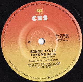 Bonnie Tyler – Total Eclipse Of The Heart 7" vinyl record, image 2 of 3