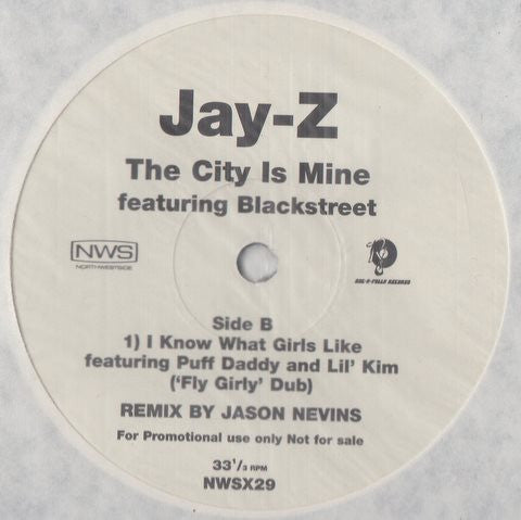 Jay-Z, Blackstreet – The City Is Mine 12" vinyl record, image 2 of 2