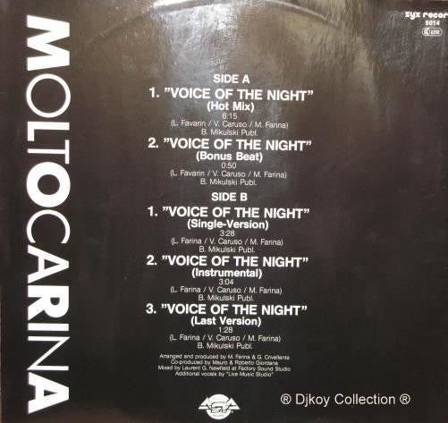 Moltocarina – Voice Of The Night 12" vinyl record, image 5 of 5