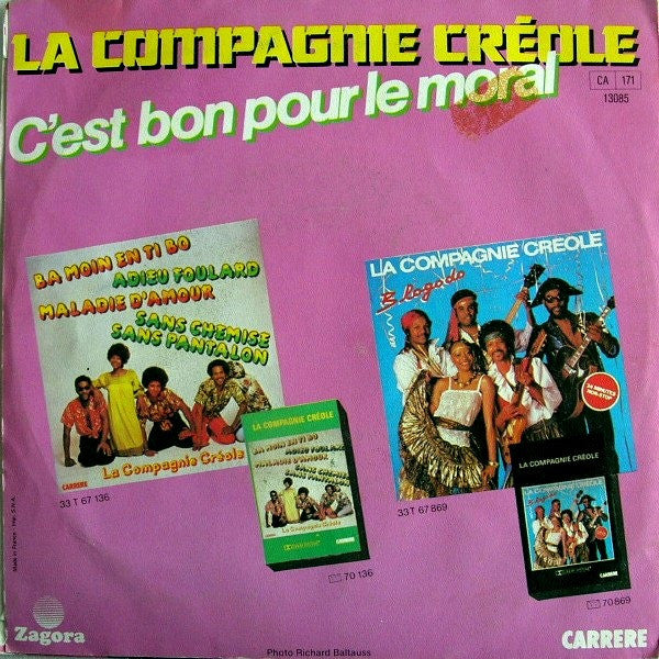 La Compagnie Créole – C'est Bon Pour Le Moral 7" vinyl record, image 2 of 4