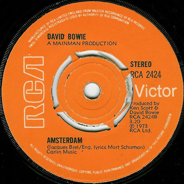 David Bowie – Sorrow 7" vinyl record, image 2 of 4