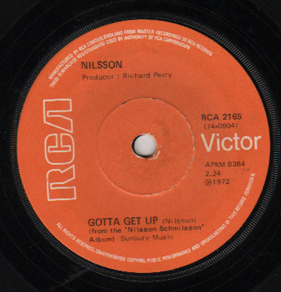 Harry Nilsson – Without You 7" vinyl record, image 3 of 4