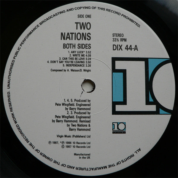 Two Nations – Both Sides LP vinyl record, image 3 of 4