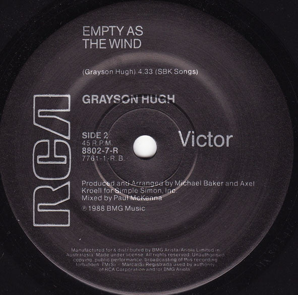 Grayson Hugh – Talk It Over 7" vinyl record, image 3 of 4