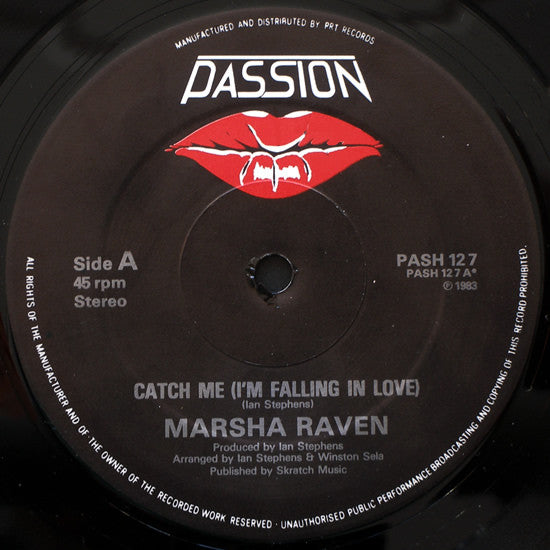Marsha Raven – Catch Me (I'm Falling In Love) 12" vinyl record, image 3 of 4
