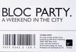 Bloc Party – A Weekend In The City LP vinyl record, image 5 of 5