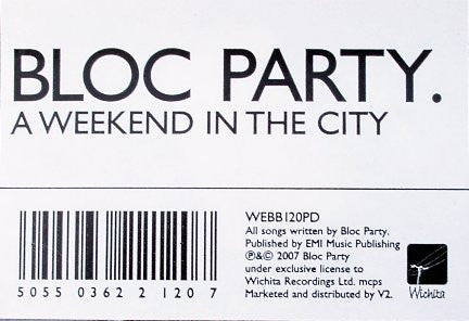 Bloc Party – A Weekend In The City LP vinyl record, image 5 of 5