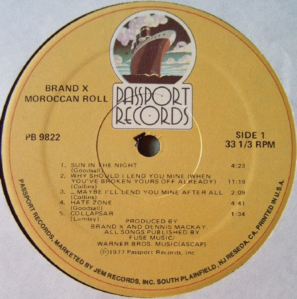 Brand X – Moroccan Roll LP vinyl record, image 6 of 7