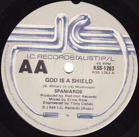 Spaniards – God Is A Shield 7" vinyl record, image 3 of 4