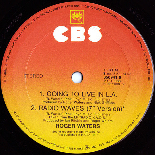 Roger Waters – Radio Waves 12" vinyl record, image 3 of 3