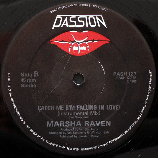 Marsha Raven – Catch Me (I'm Falling In Love) 12" vinyl record, image 4 of 4