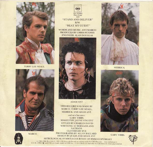 Adam And The Ants – Stand & Deliver! 7" vinyl record, image 4 of 4