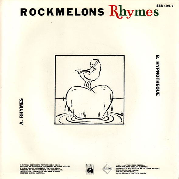 The Rockmelons – Rhymes 7" vinyl record, image 4 of 4
