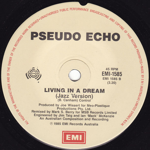Pseudo Echo – Don't Go 7" vinyl record, image 4 of 4