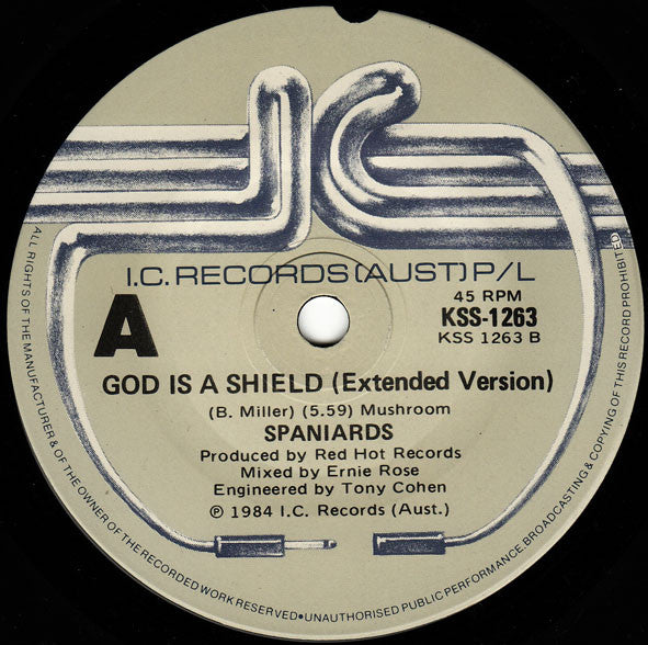 Spaniards – God Is A Shield 7" vinyl record, image 4 of 4