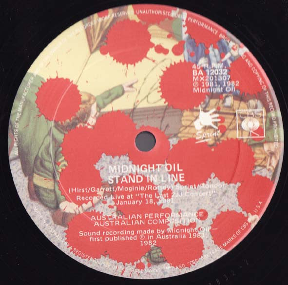 Midnight Oil – Armistice Day 12" vinyl record, image 4 of 4