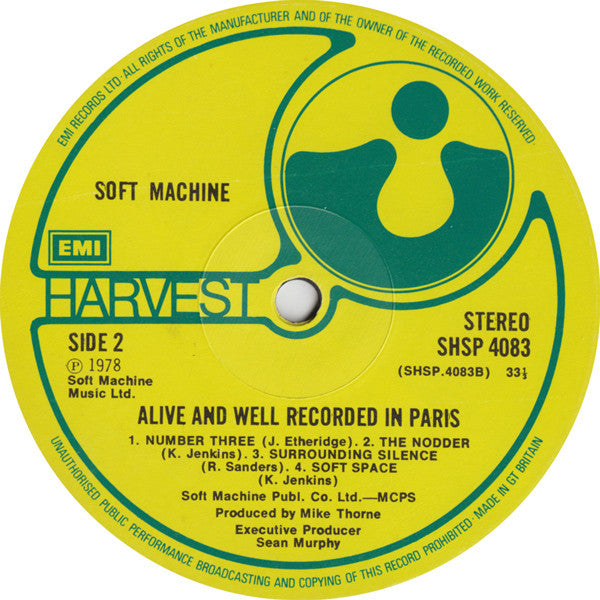 Soft Machine – Alive And Well Recorded In Paris LP vinyl record, image 4 of 4